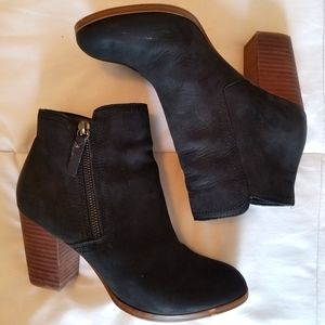 ALDO 'Emely' Side Zip Block Heel Black Ankle Boots